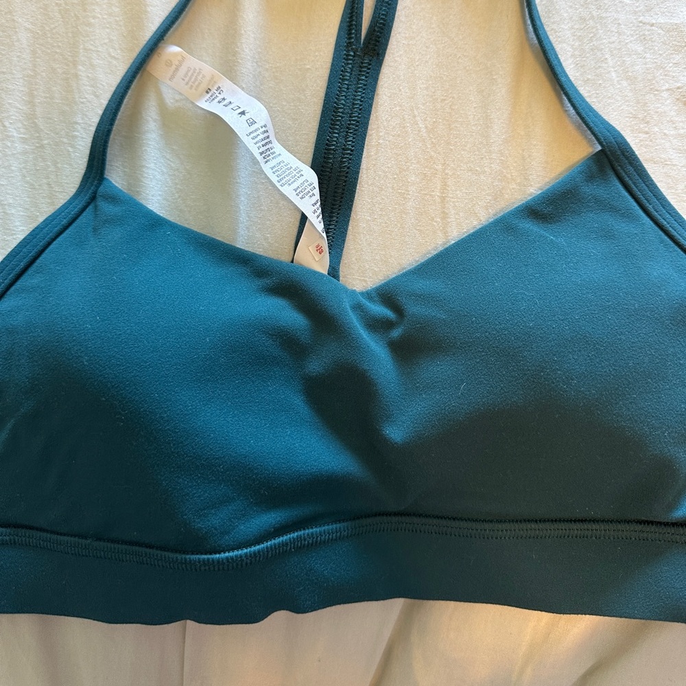 Lululemon flow y nulu sports bra dark teal